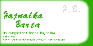 hajnalka barta business card